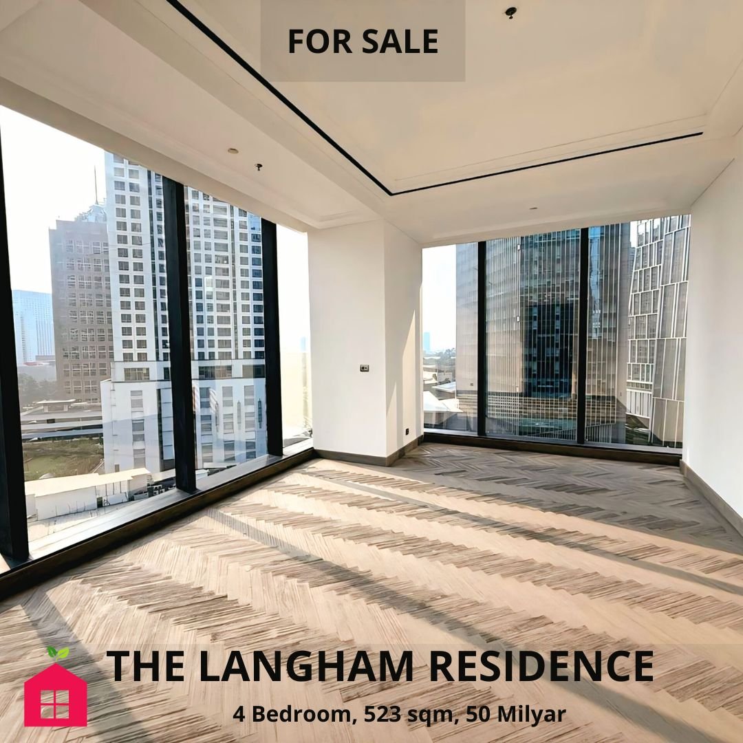For Sale Apartment The Langham Residence Jakarta 4Bedroom